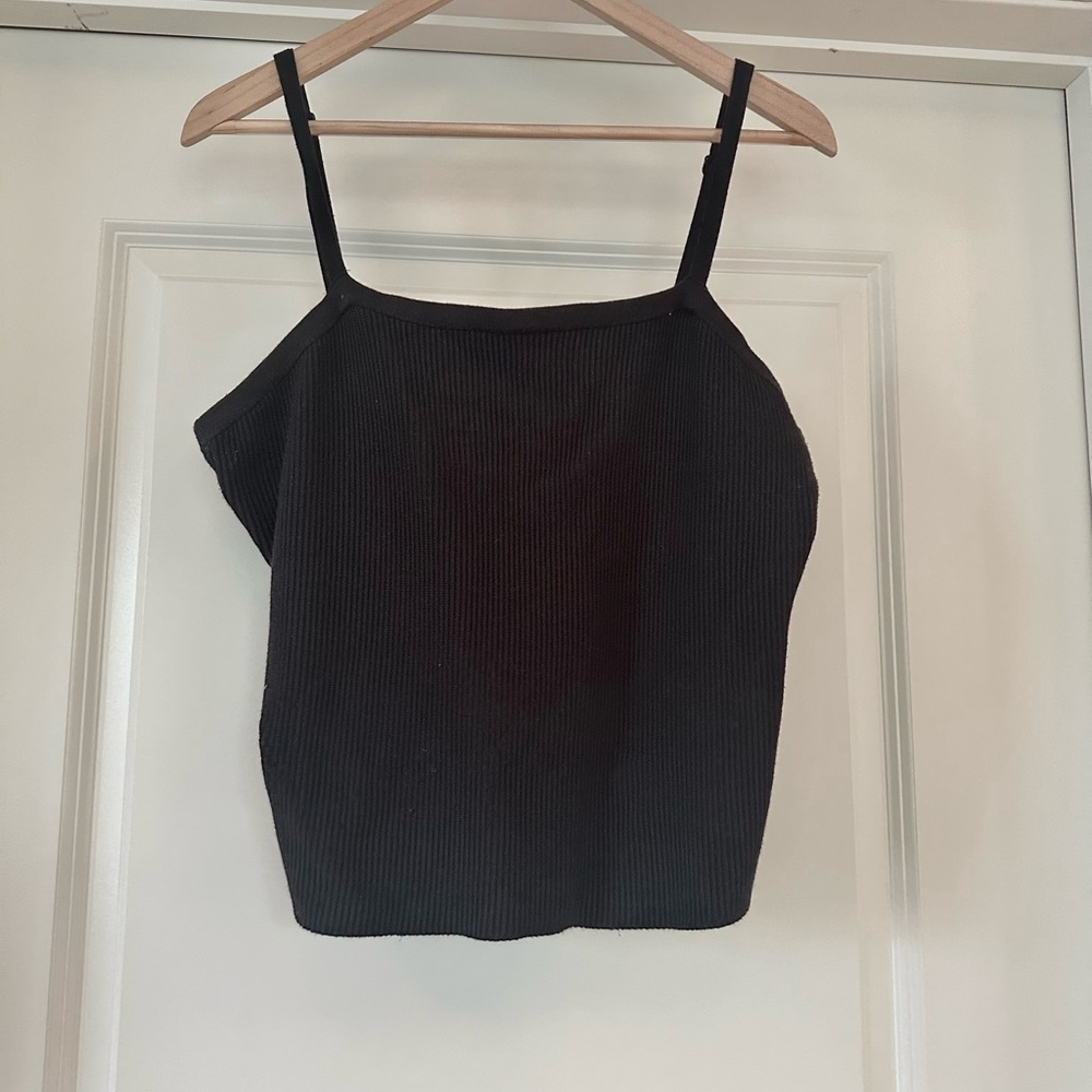 Old Navy | Black Ribbed Cropped Sweater Top - 2X